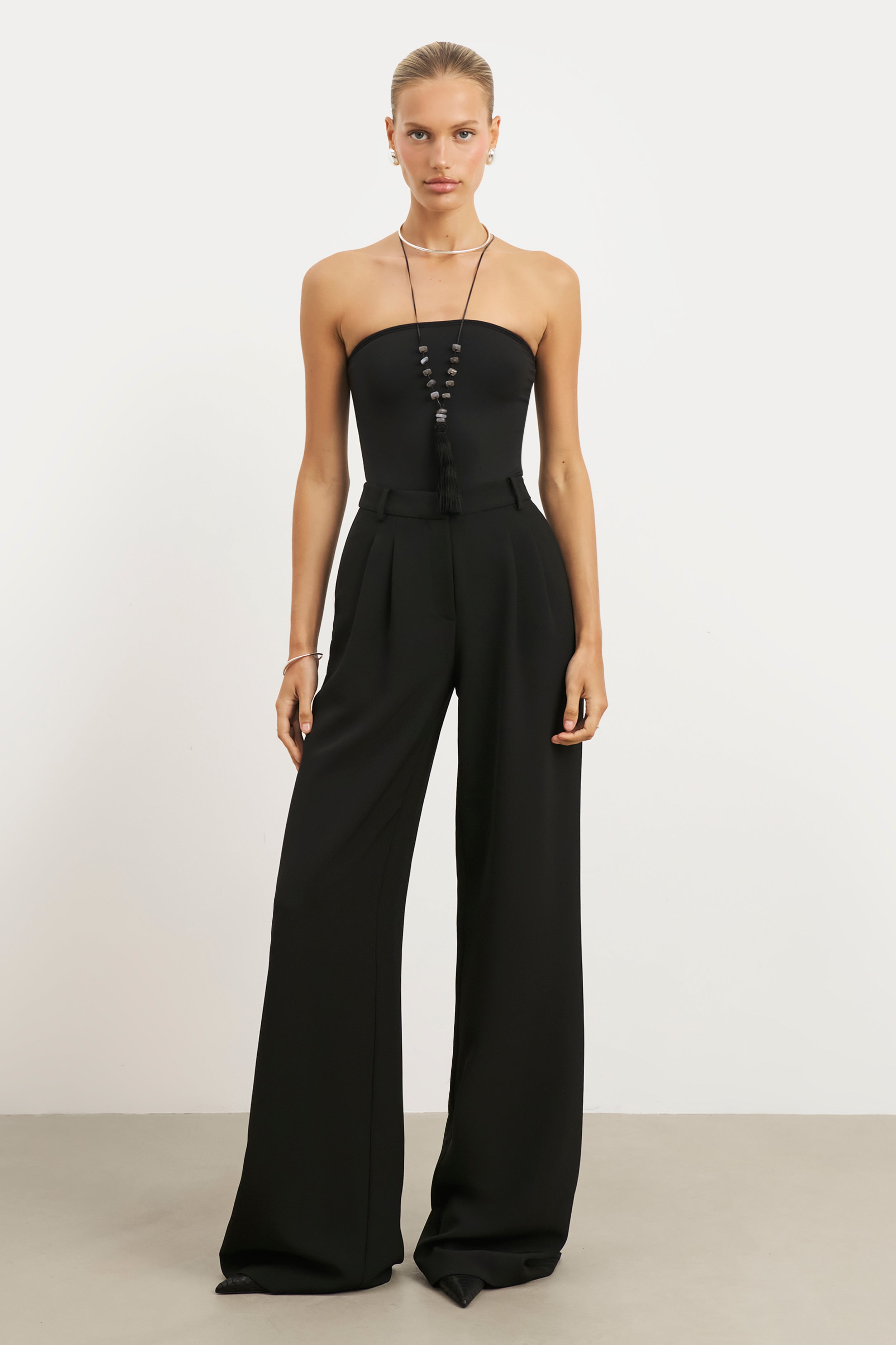 Effortless Pleated Wide Leg Trousers