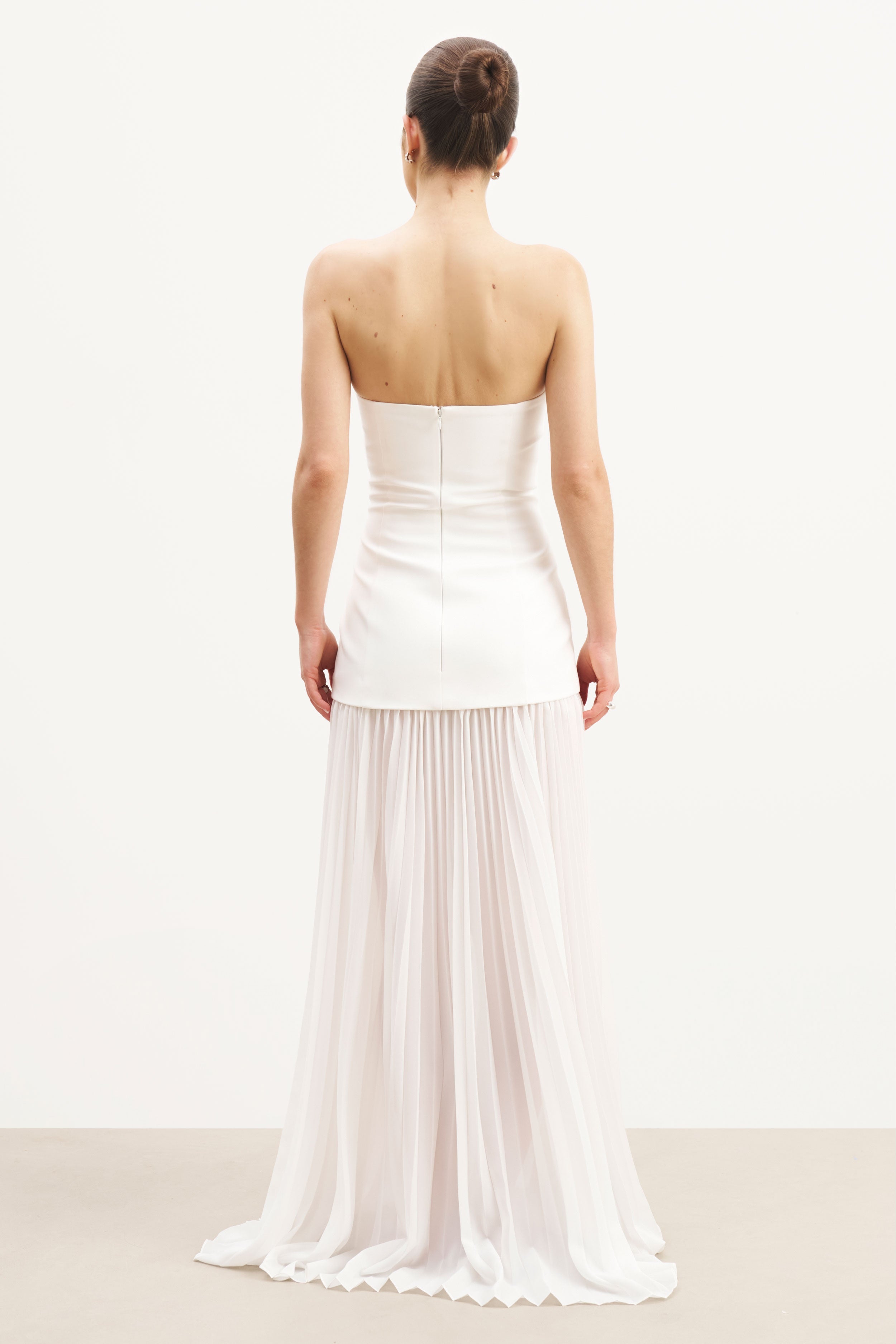 Structured Bodice Gown - White