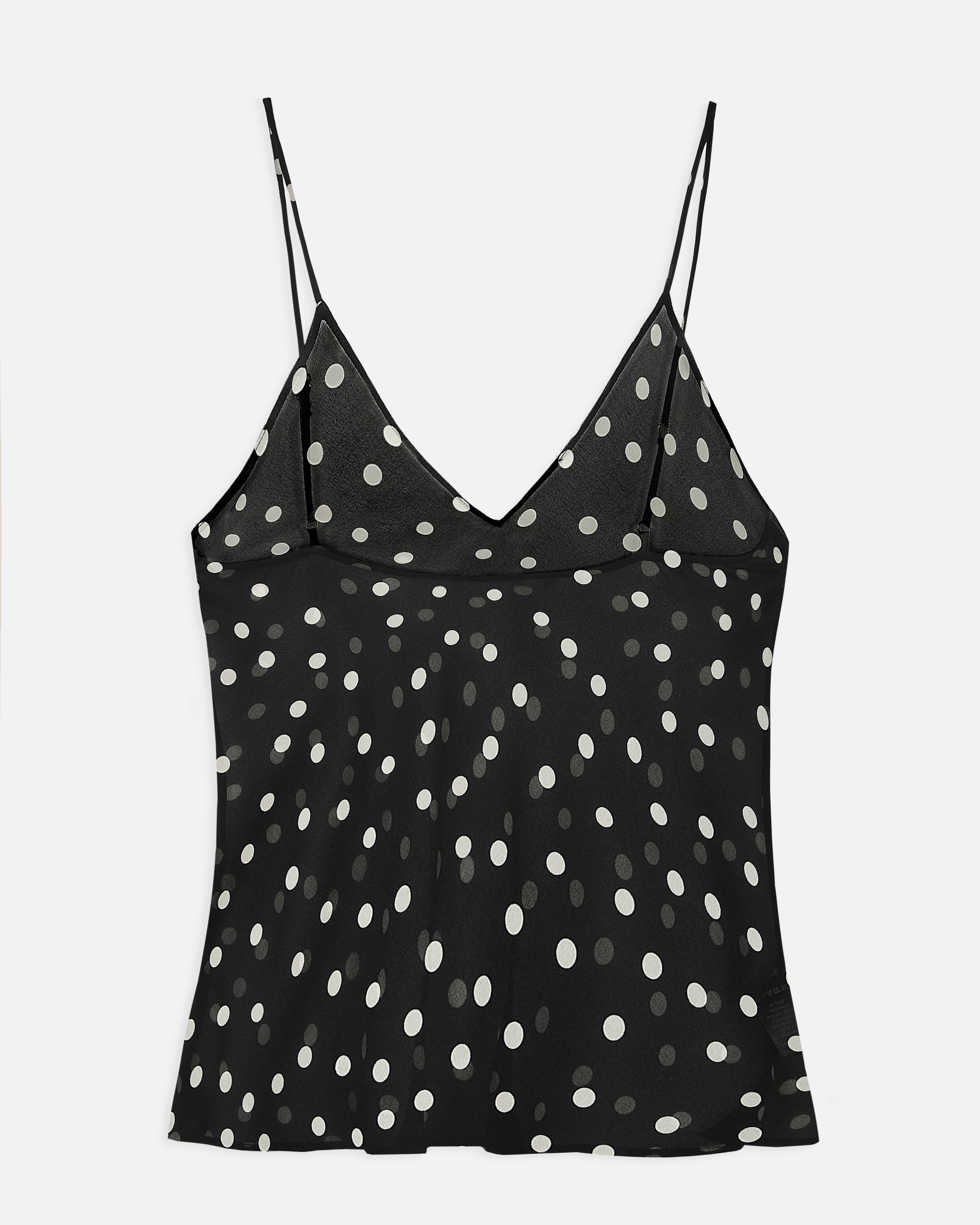 Chiffon V Neck Camisole Top - Maxi Polka Dot