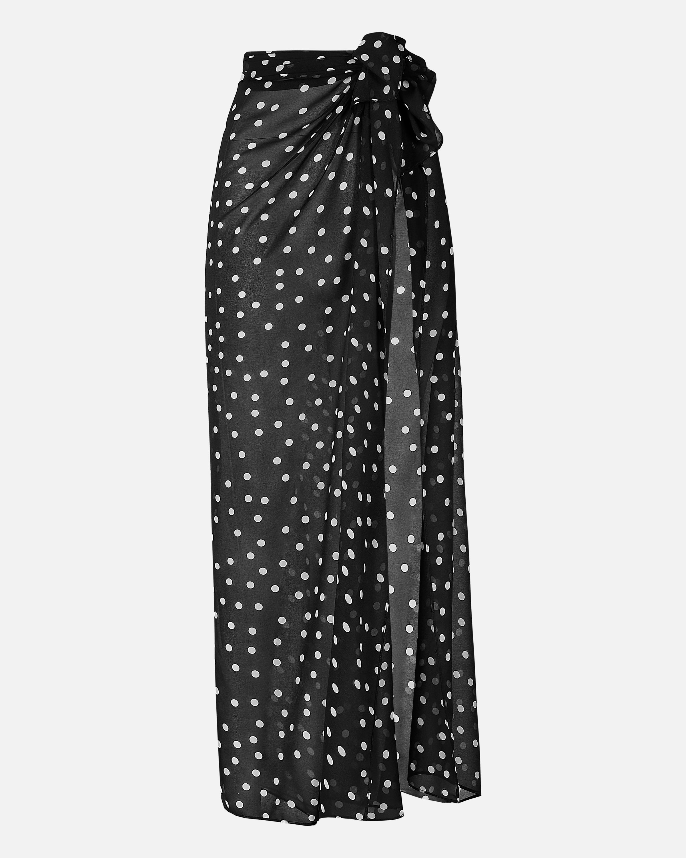 Chiffon Maxi Polka Dot Sarong Scarf - Maxi Polka Dot