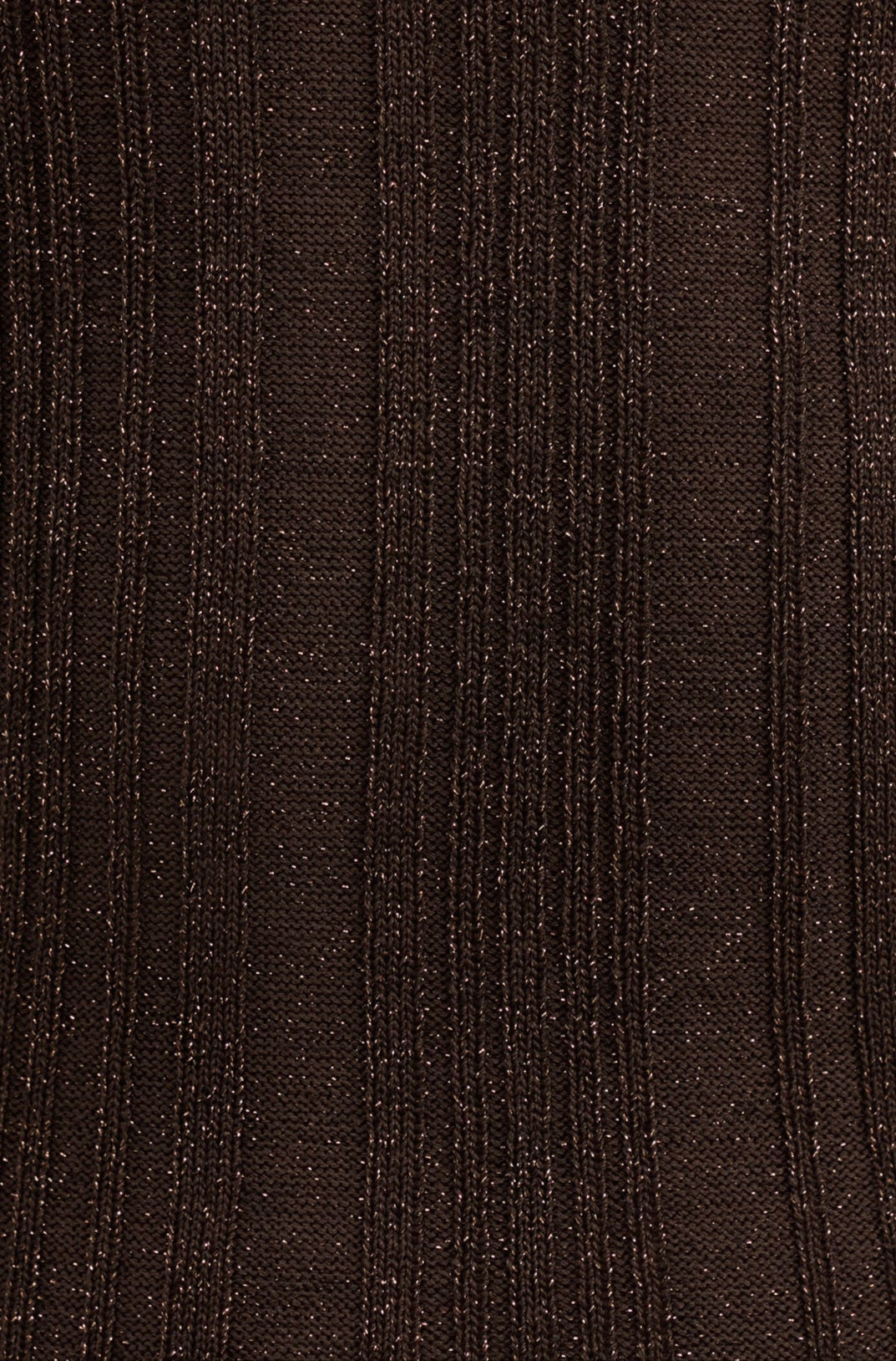 Fine Knit Gathered Halter Neck Maxi Dress - Carob Shimmer