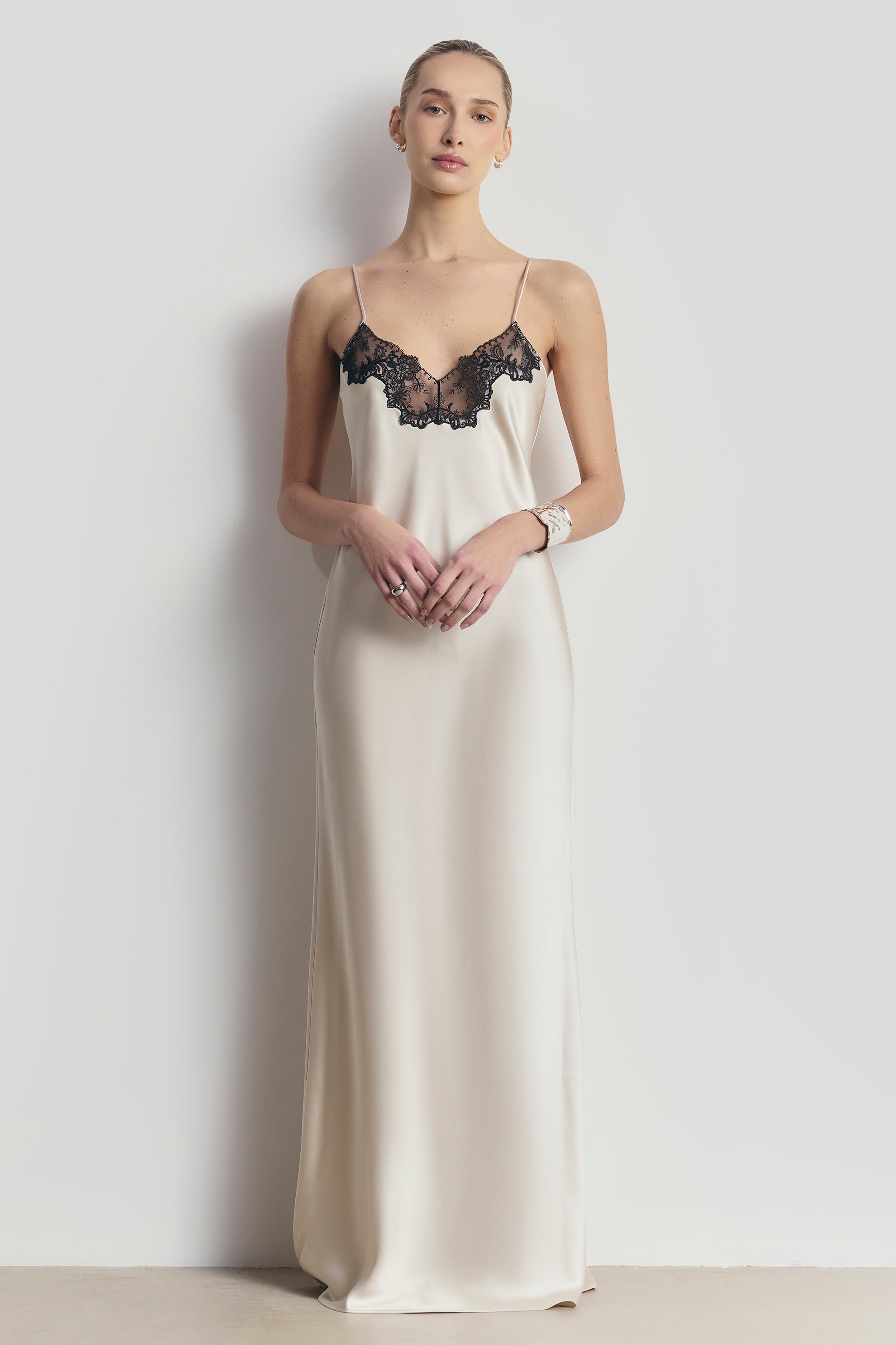champagne silk maxi dress Encore Strapless Satin Maxi Dress Champagne