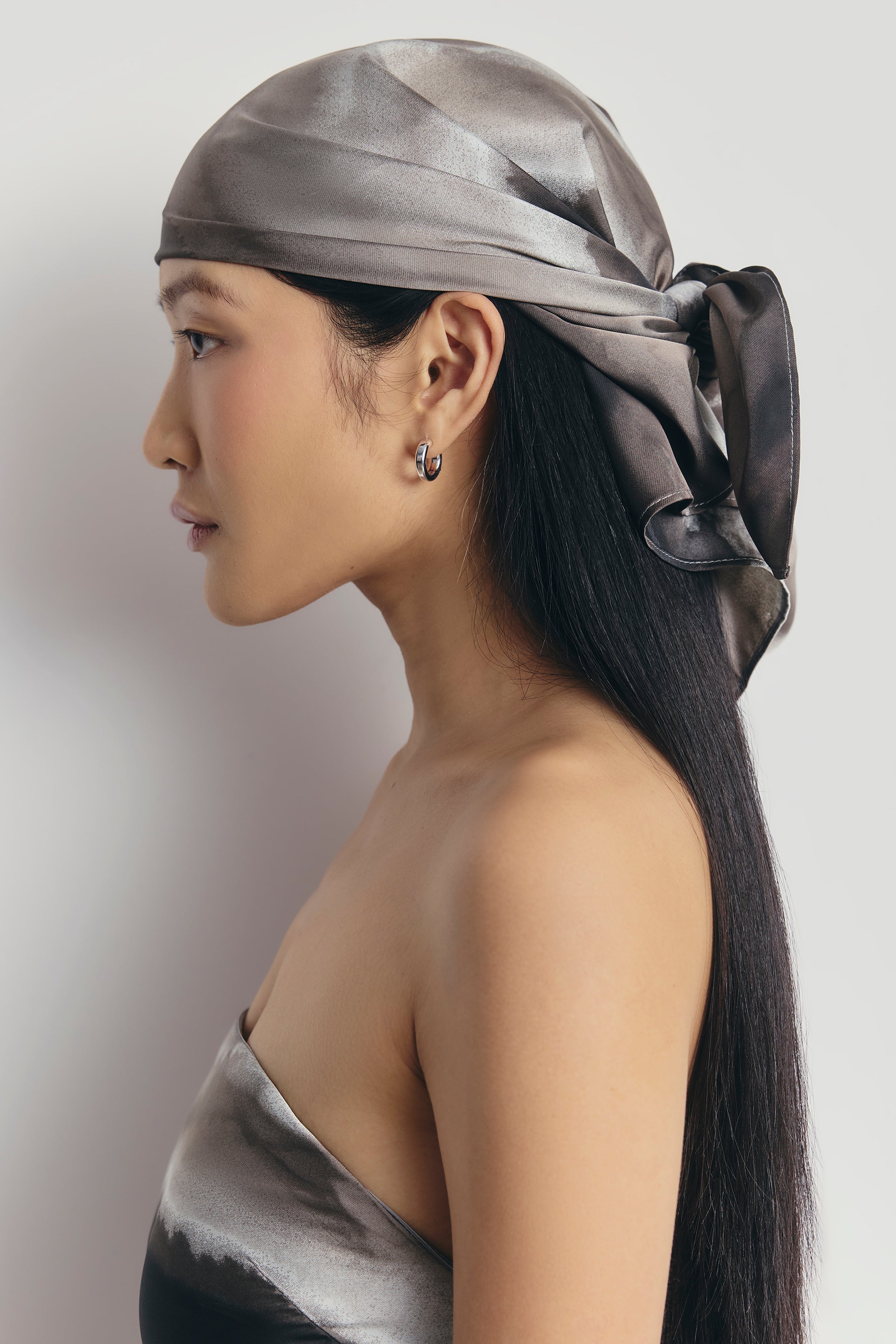 Satin Scarf - Sage Marble