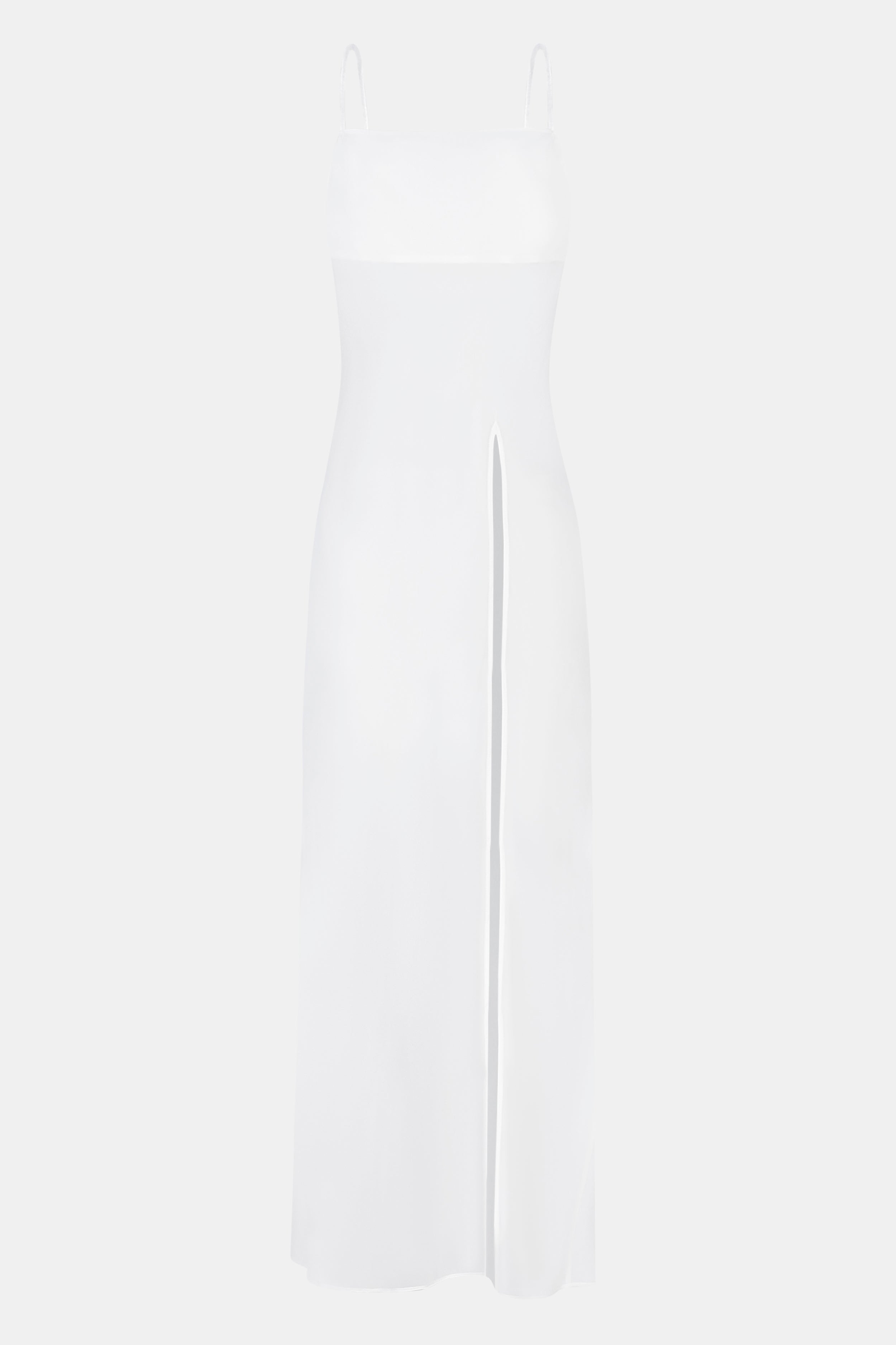 Sheer Chiffon Longline Camisole - Cream