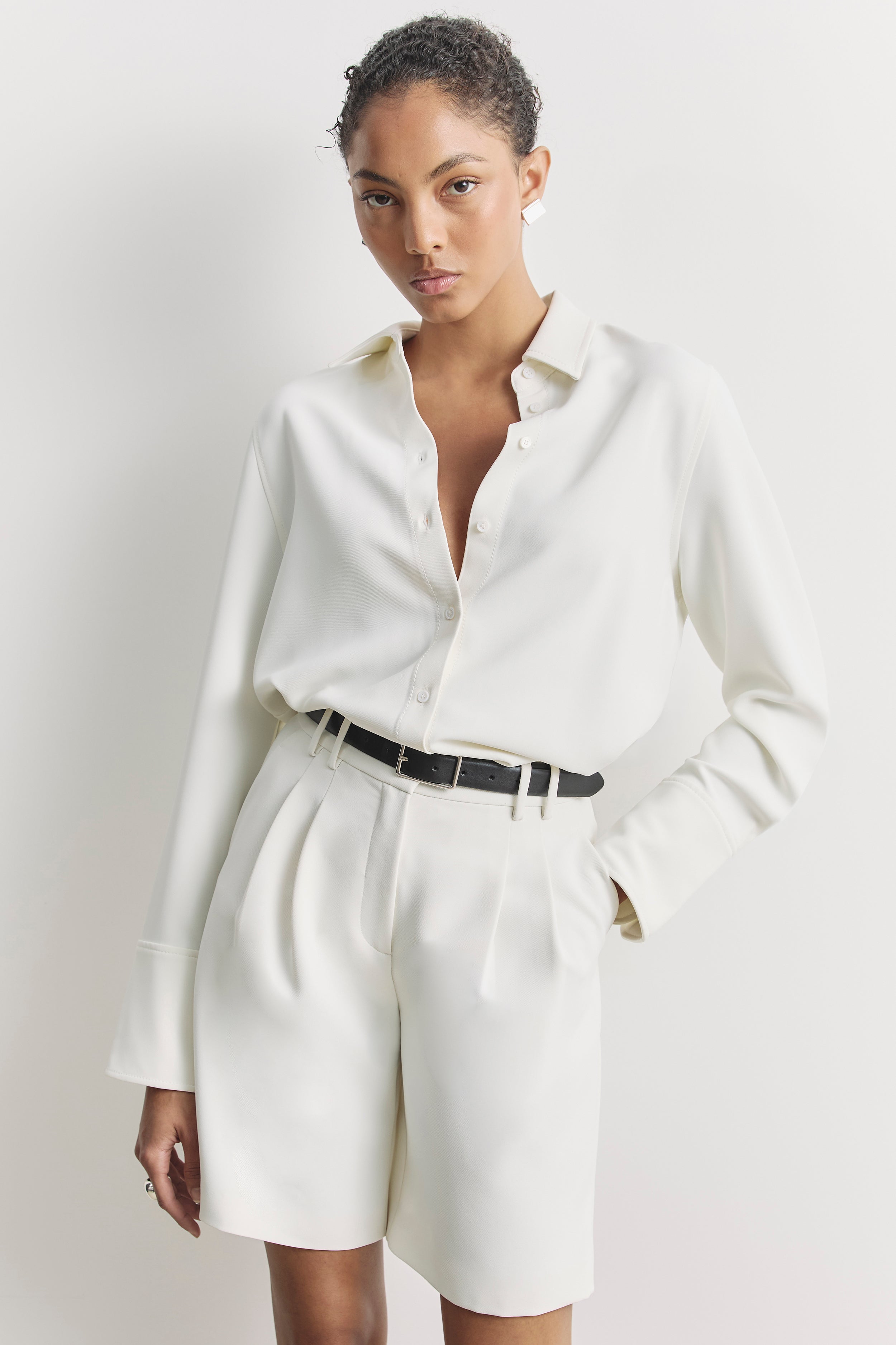 Effortless Oversized Shirt - White