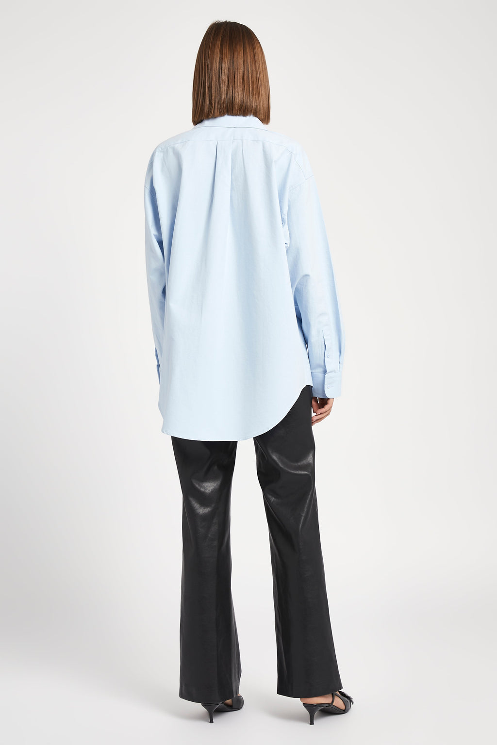Masculine Oversized Cotton Shirt Light Blue BOA US