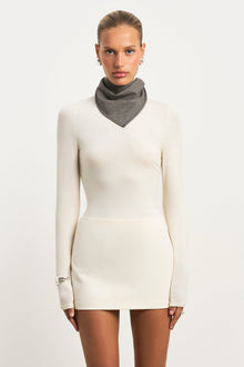 Clean Cut Micro Skirt - Cream