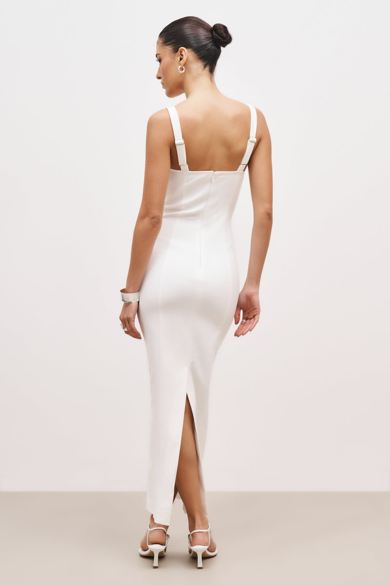 Square Neck Corset Maxi Dress - Ivory