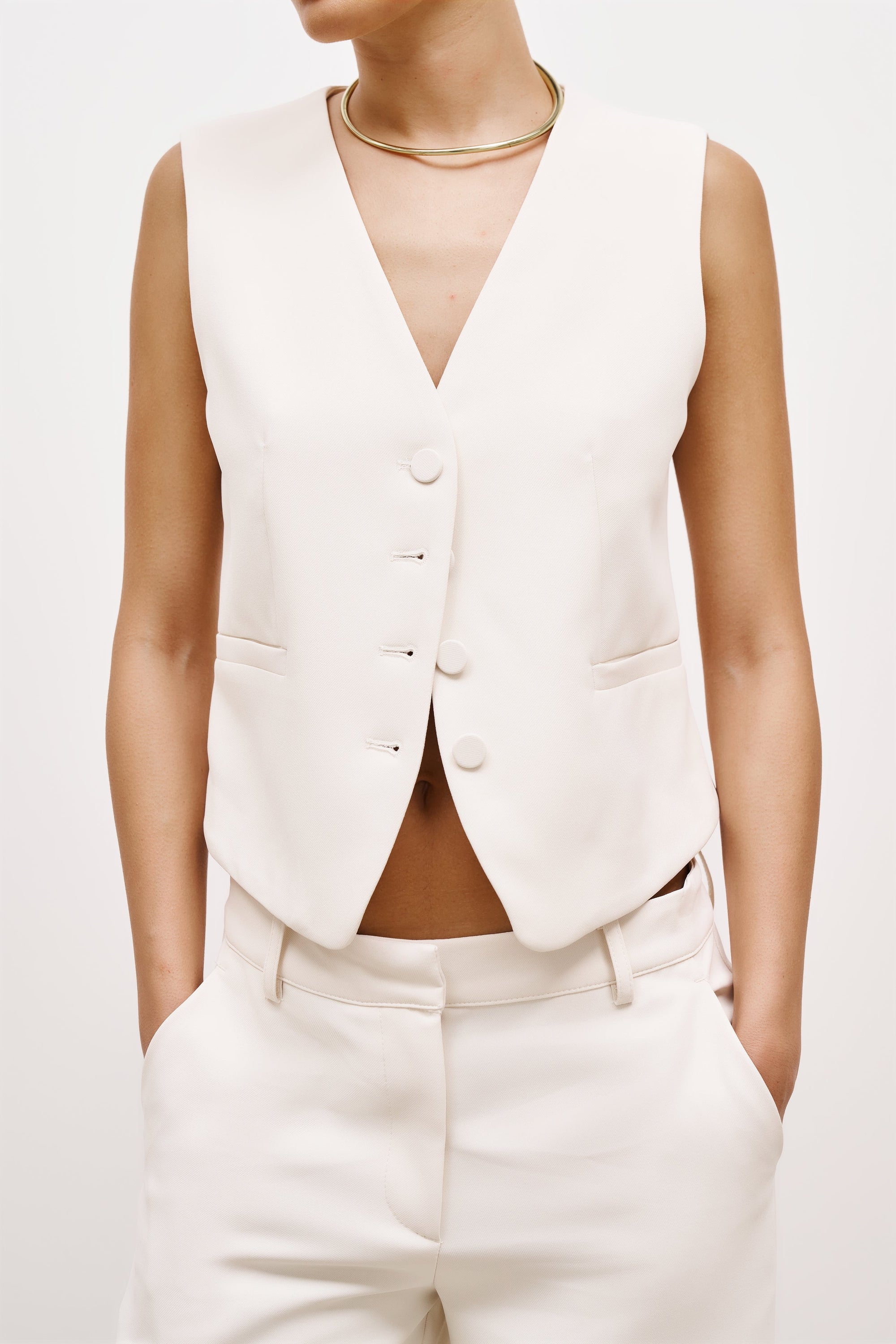 Effortless Waistcoat - Cream