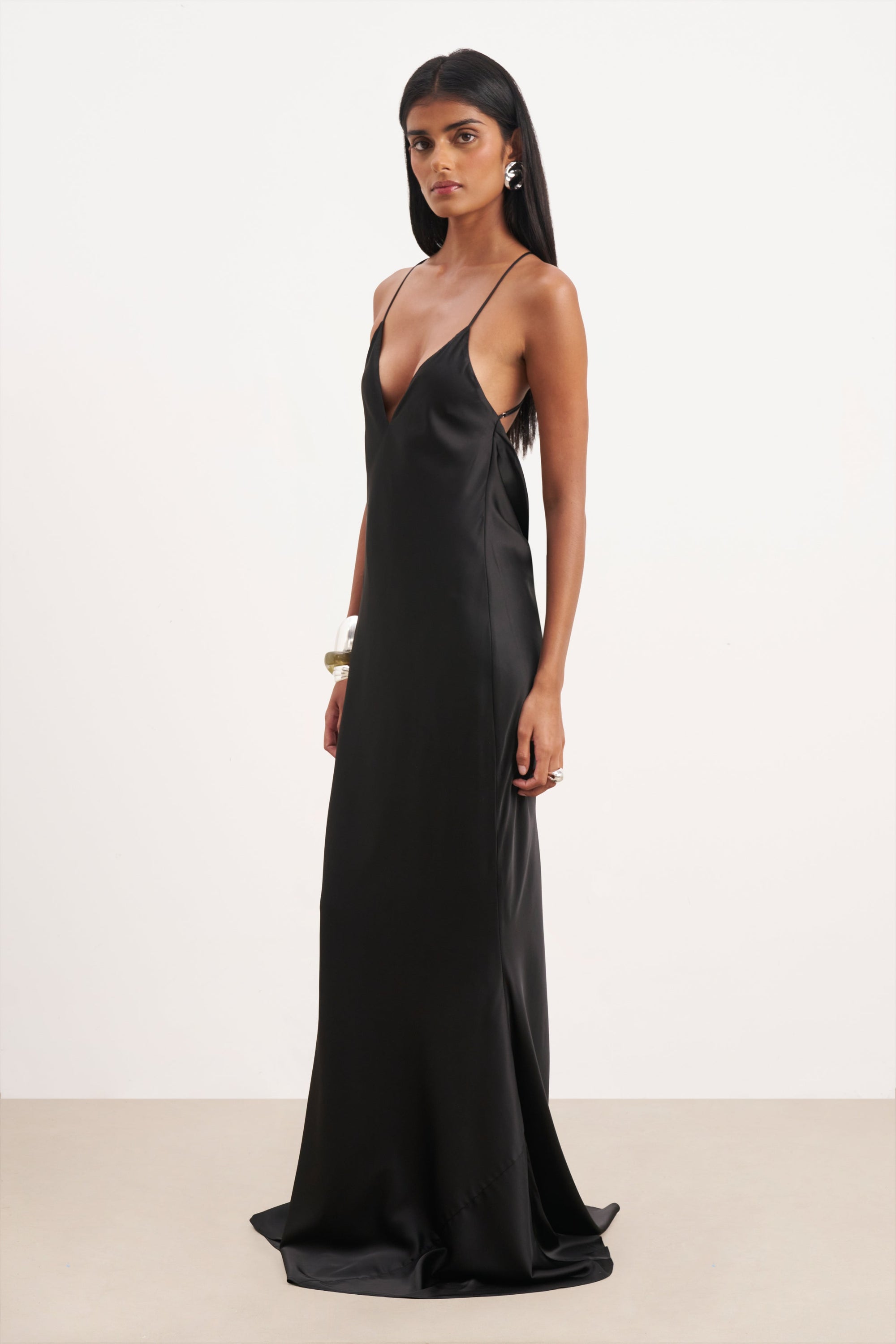 slinky evening dress Muse Slinky Column Halter Maxi Evening Gown by Nadia's