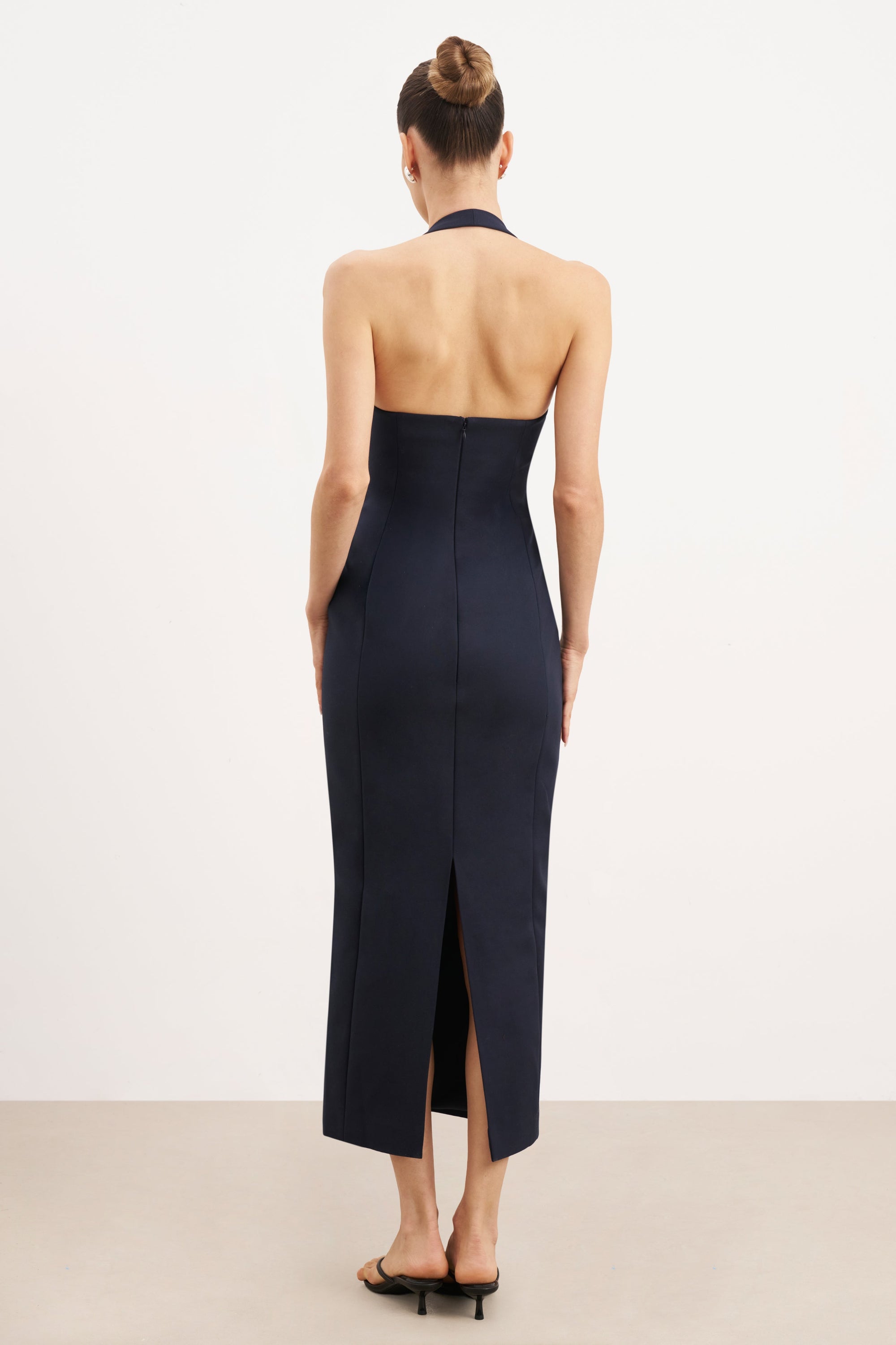 Tailored Halter Midi Dress - Navy | BOA US Tailored Halter Midi Dress - Navy | BOA US