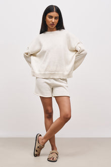 Crochet Knit Jumper - Cream