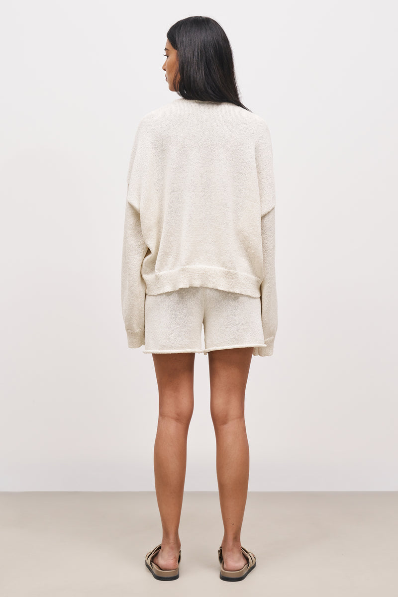 Crochet Knit Jumper - Cream