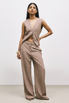 Effortless Wide Leg Trousers - Oak