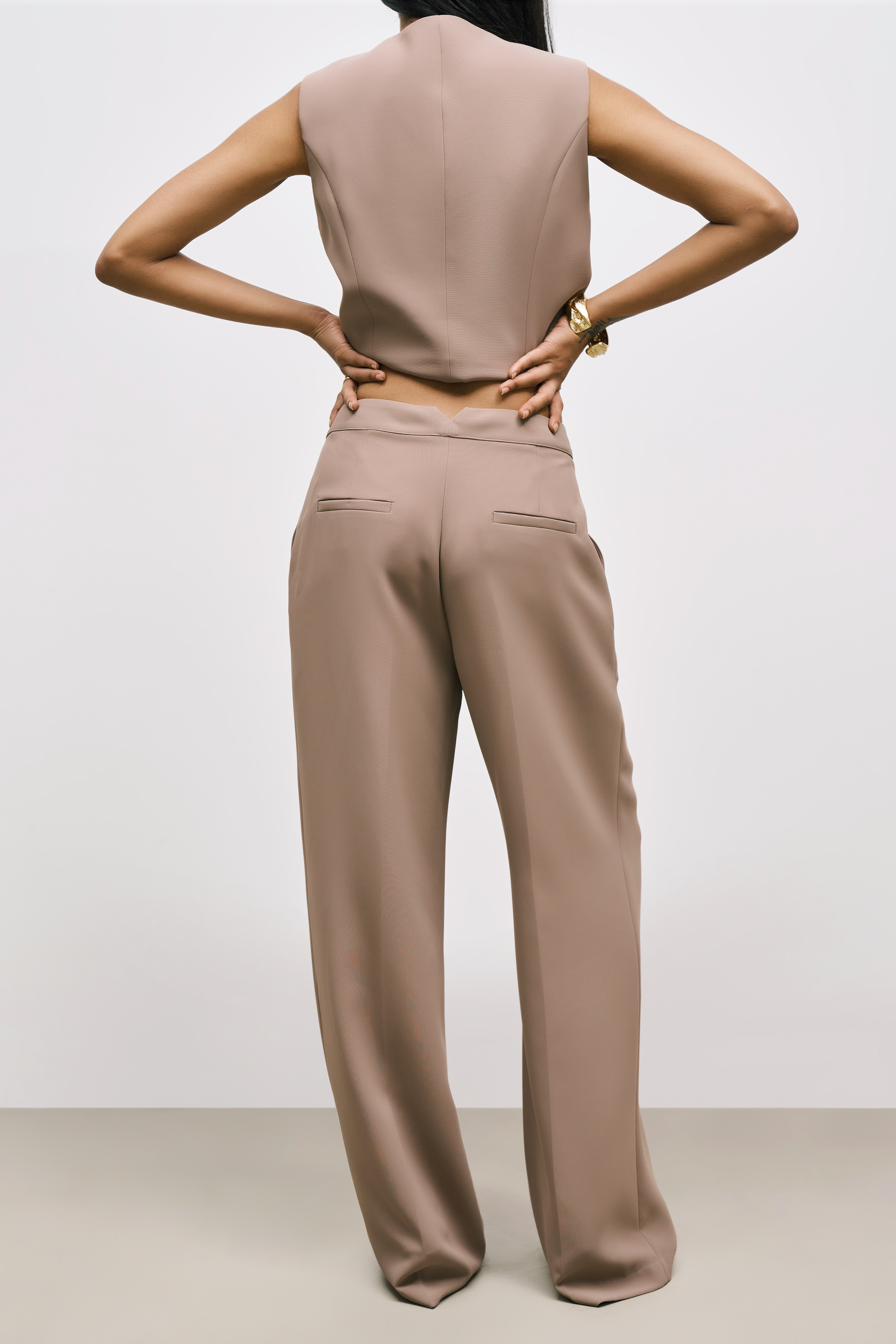 Effortless Wide Leg Trousers - Oak