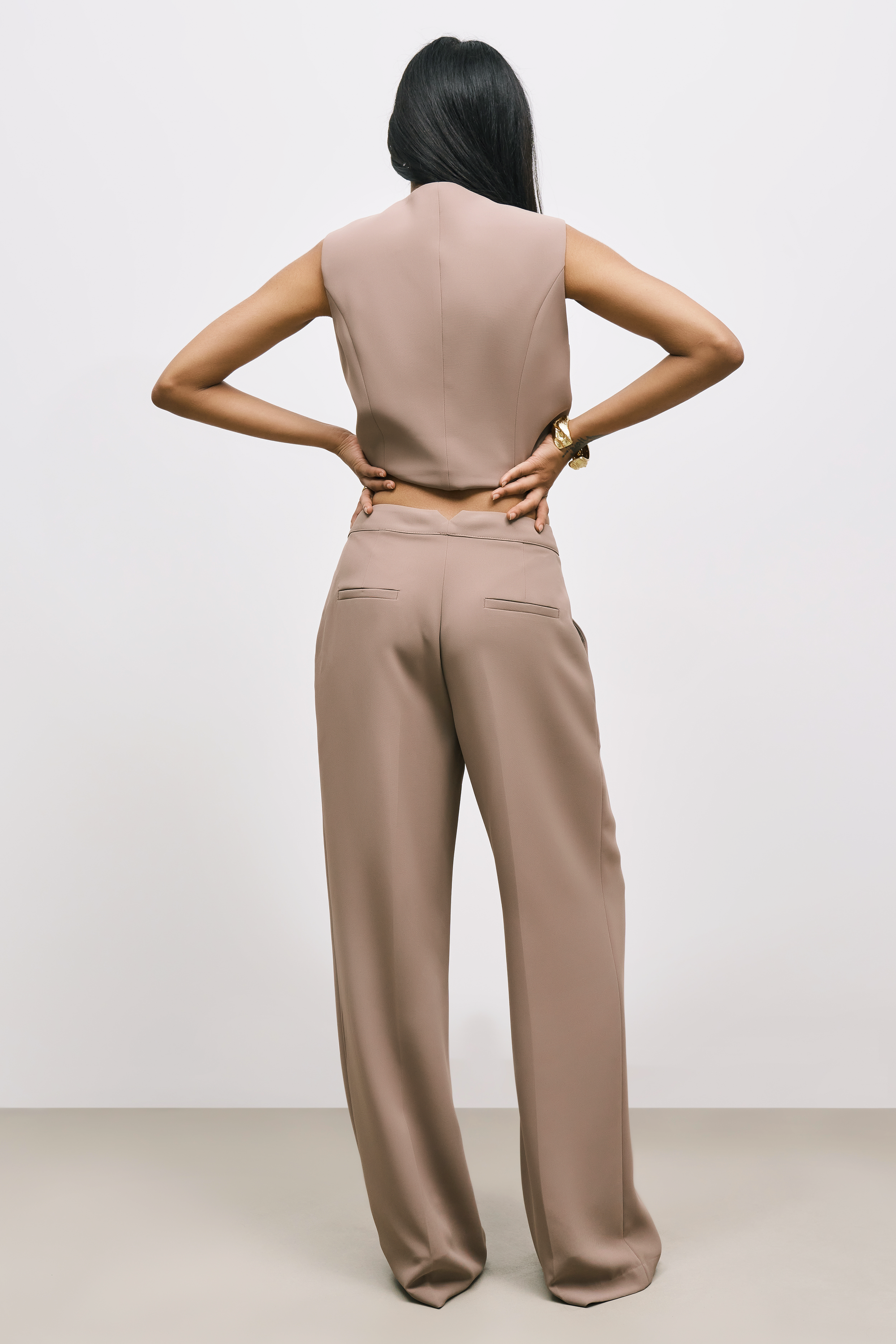 Effortless Wide Leg Trousers - Oak