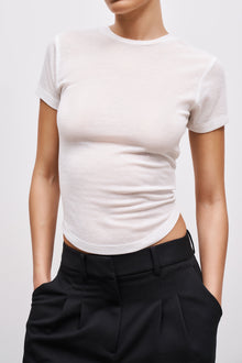 Semi Sheer 90's T Shirt - White