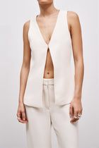 Hook & Eye Waistcoat - Cream