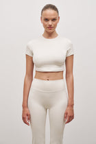 Base Sculpting Cropped T Shirt - Tofu