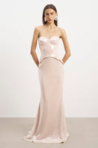 Sequin Corset Gown With Sweetheart Neckline - Blush
