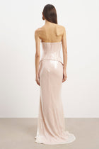 Sequin Corset Gown With Sweetheart Neckline - Blush