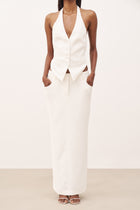 Mid Rise Effortless Maxi Skirt - White