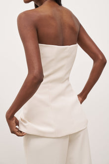 Strapless Peplum Bodice - Cream