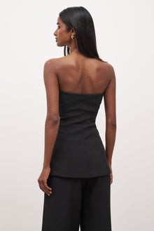 Strapless Peplum Bodice - Black