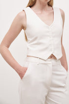 Formal Fitted Waistcoat - Cream