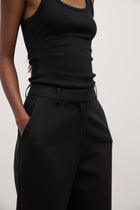 Formal Straight Leg Trousers - Black