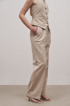 Longline Dad Trousers - Sand