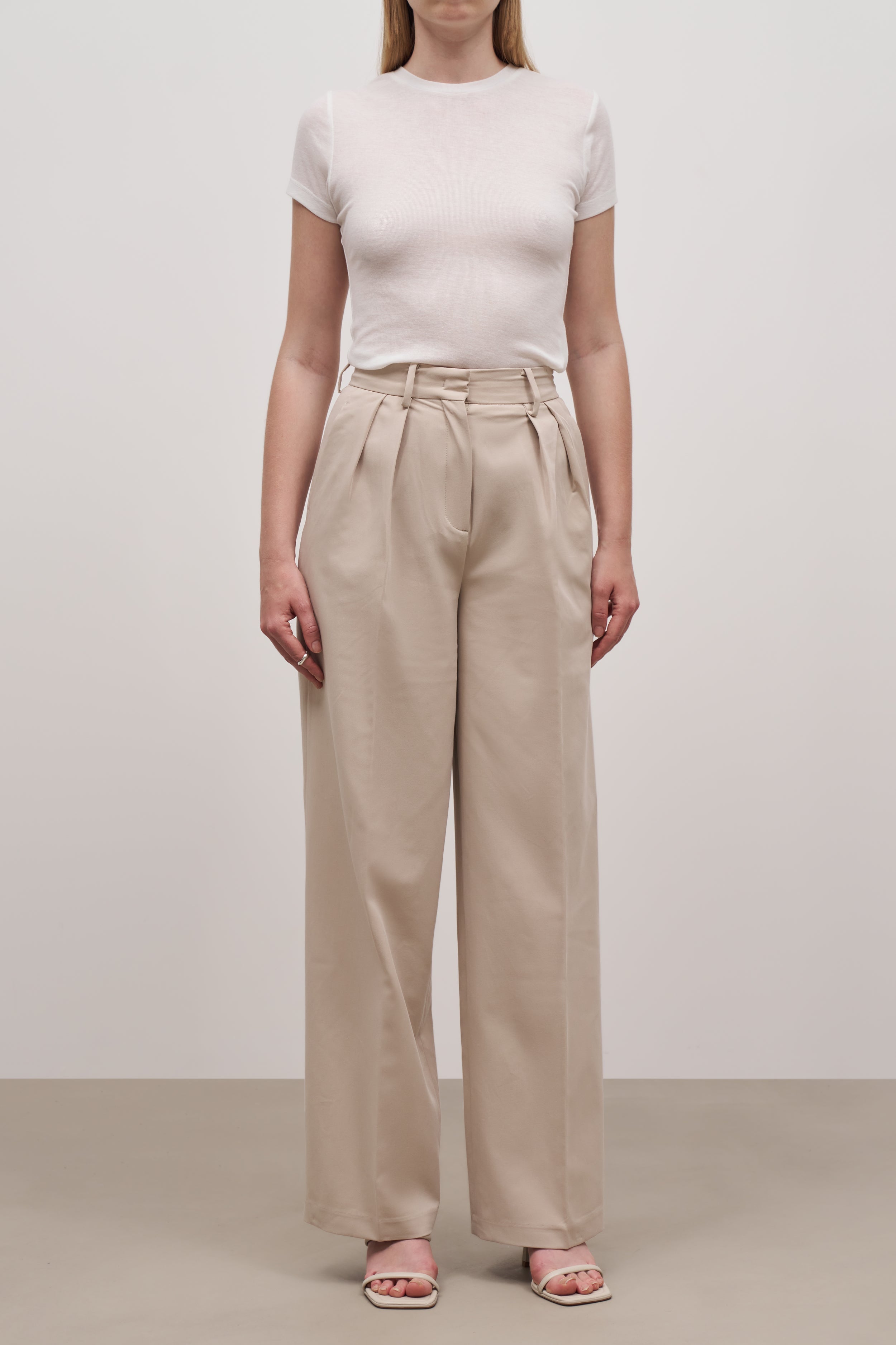 Longline Dad Trousers - Sand