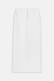 Mid Rise Effortless Maxi Skirt - White