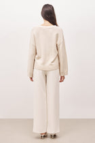 Relaxed Cashmere Blend Cardigan - Cream