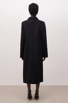 Double Faced Wool Dinner Coat - Black