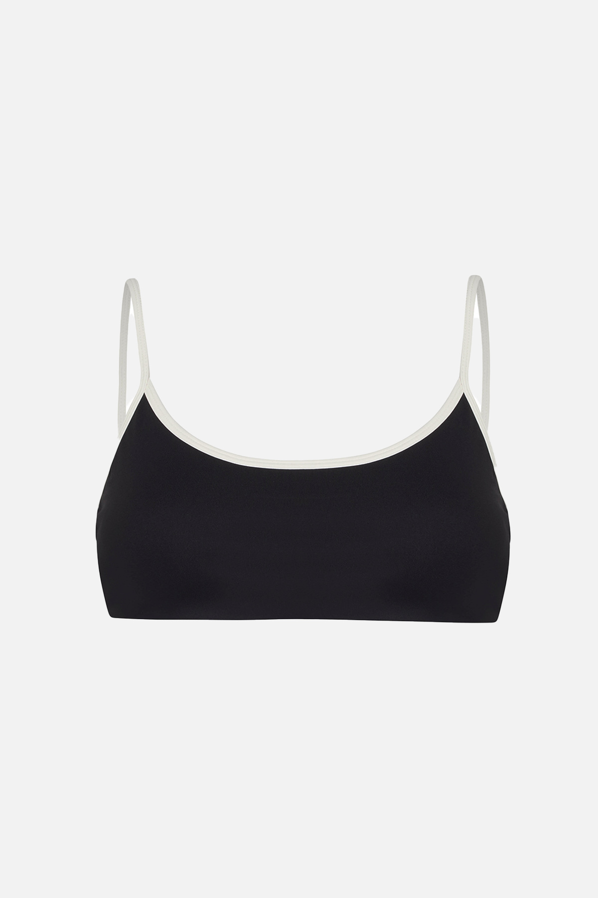 Base Contrast Trim Cami Bra - Black/Tofu