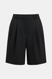 Effortless Pleated Longline Shorts - Black