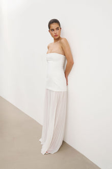Structured Bodice Gown - White