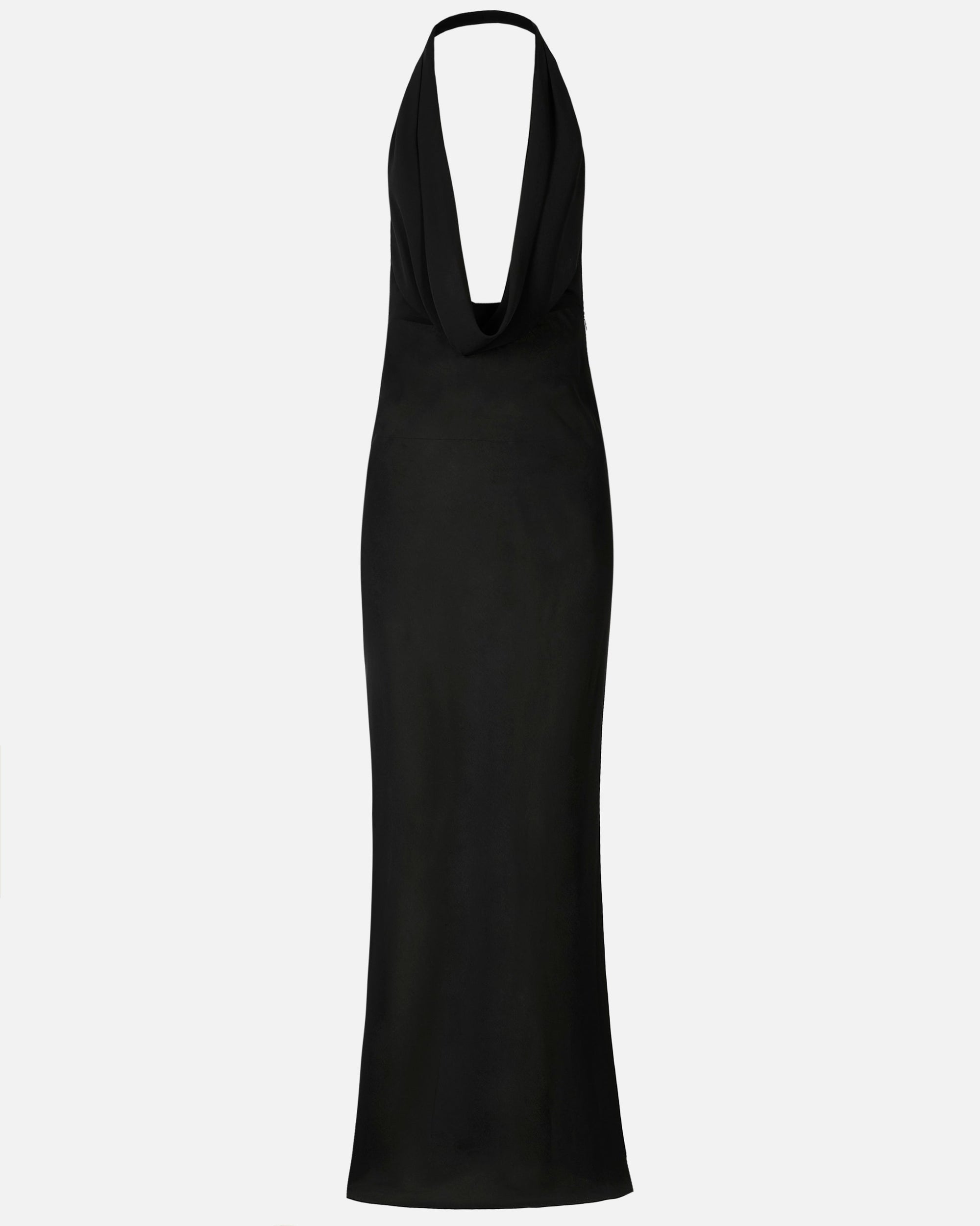 Chiffon Plunging Cowl Neck Maxi Dress - Black | BOA US Chiffon Plunging Cowl Neck Maxi Dress - Black | BOA US