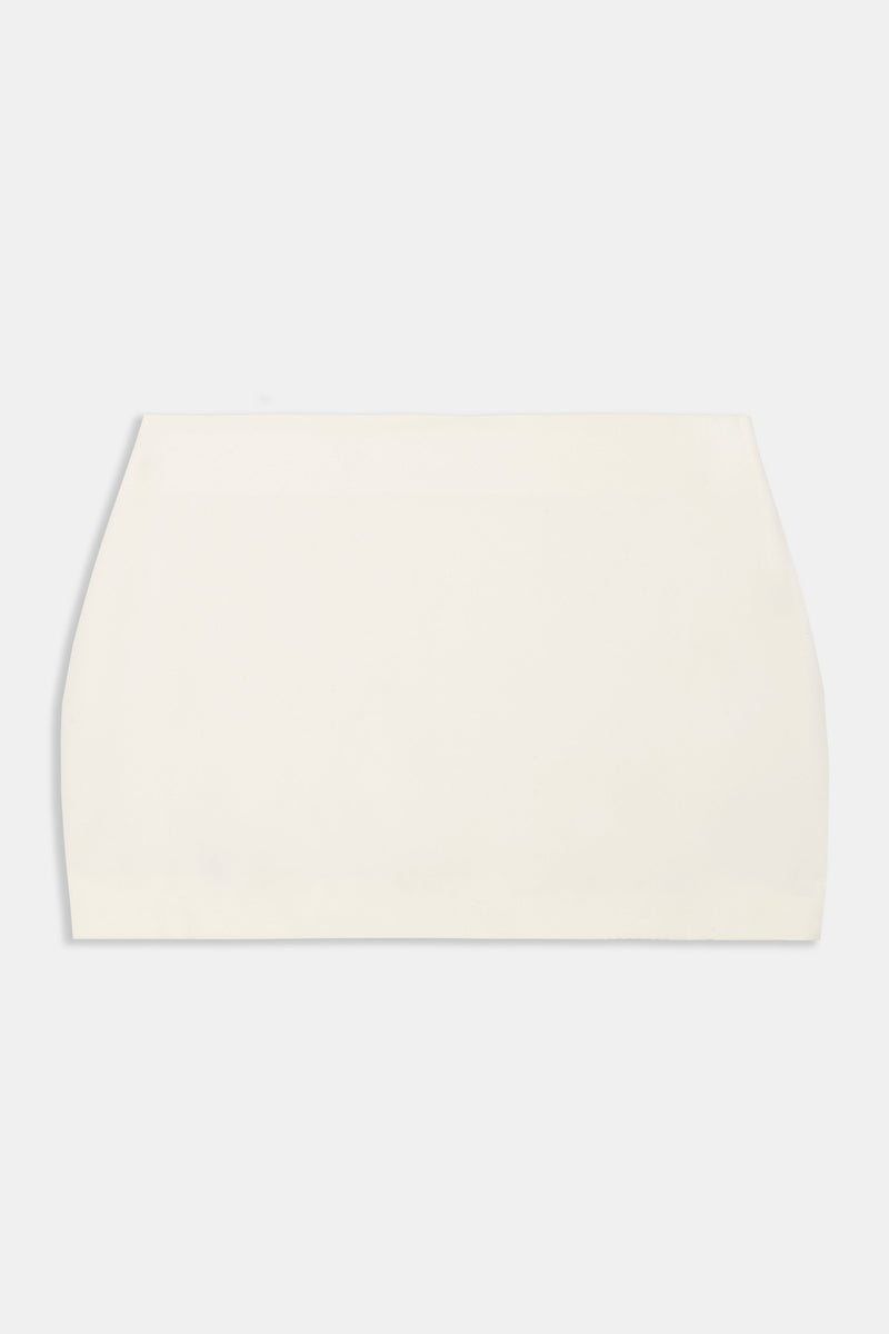 Clean Cut Micro Skirt - Cream