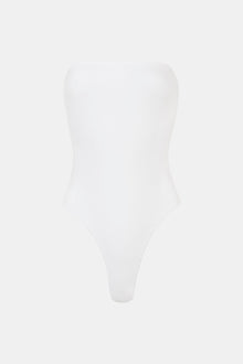 Strapless Bandeau Bodysuit - White