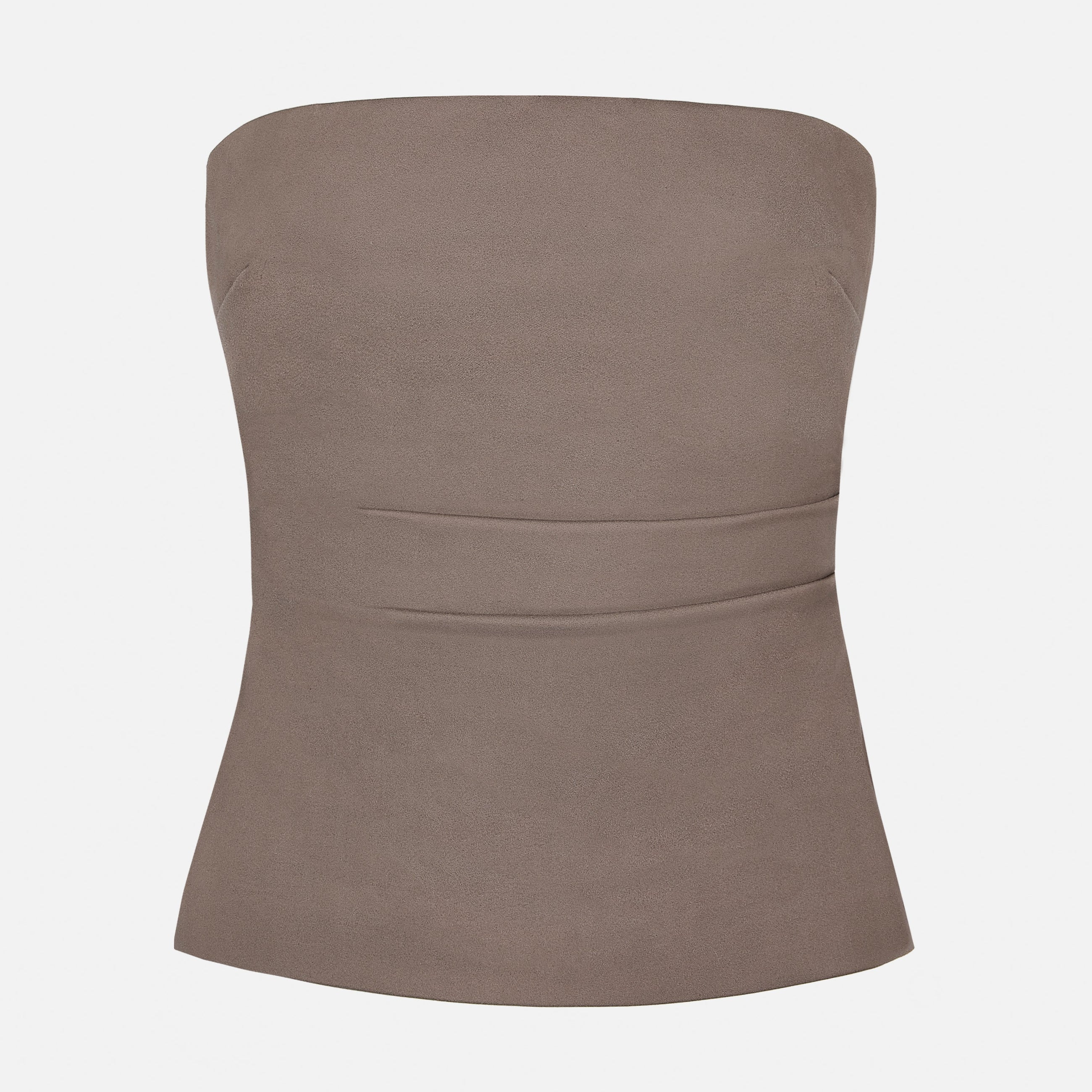 Tailored Ruched Bodice - Latte