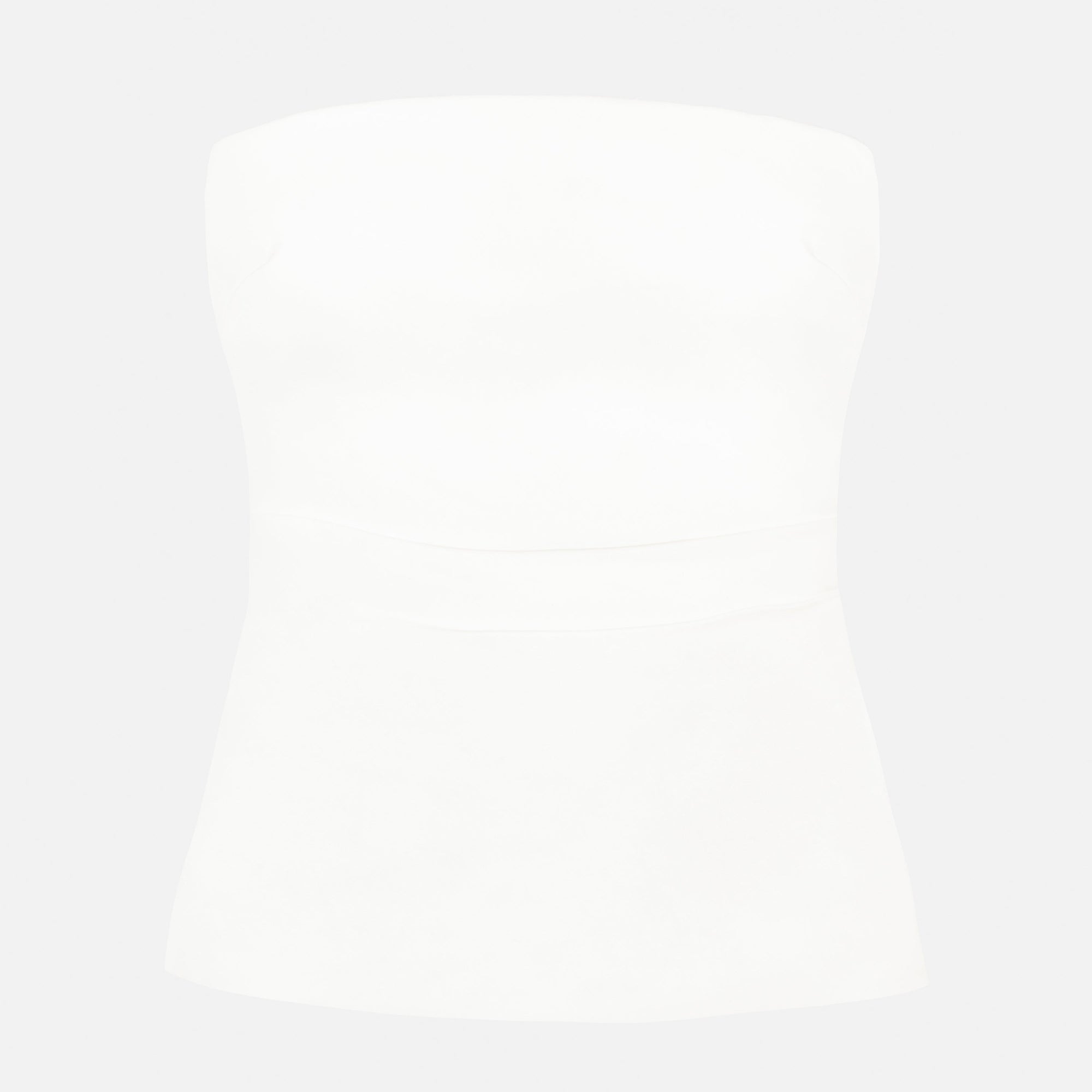 Tailored Ruched Bodice - White