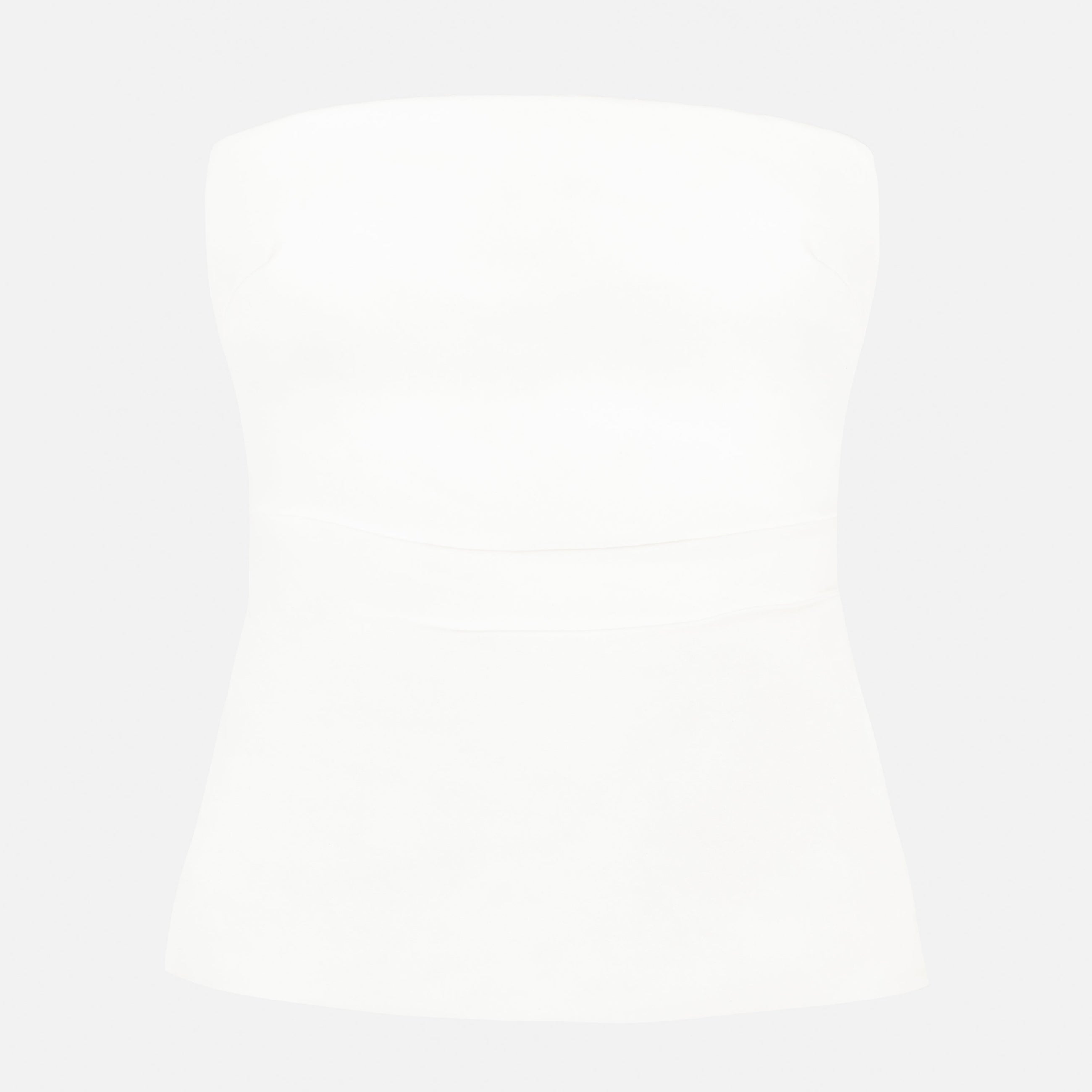 Tailored Ruched Bodice - White