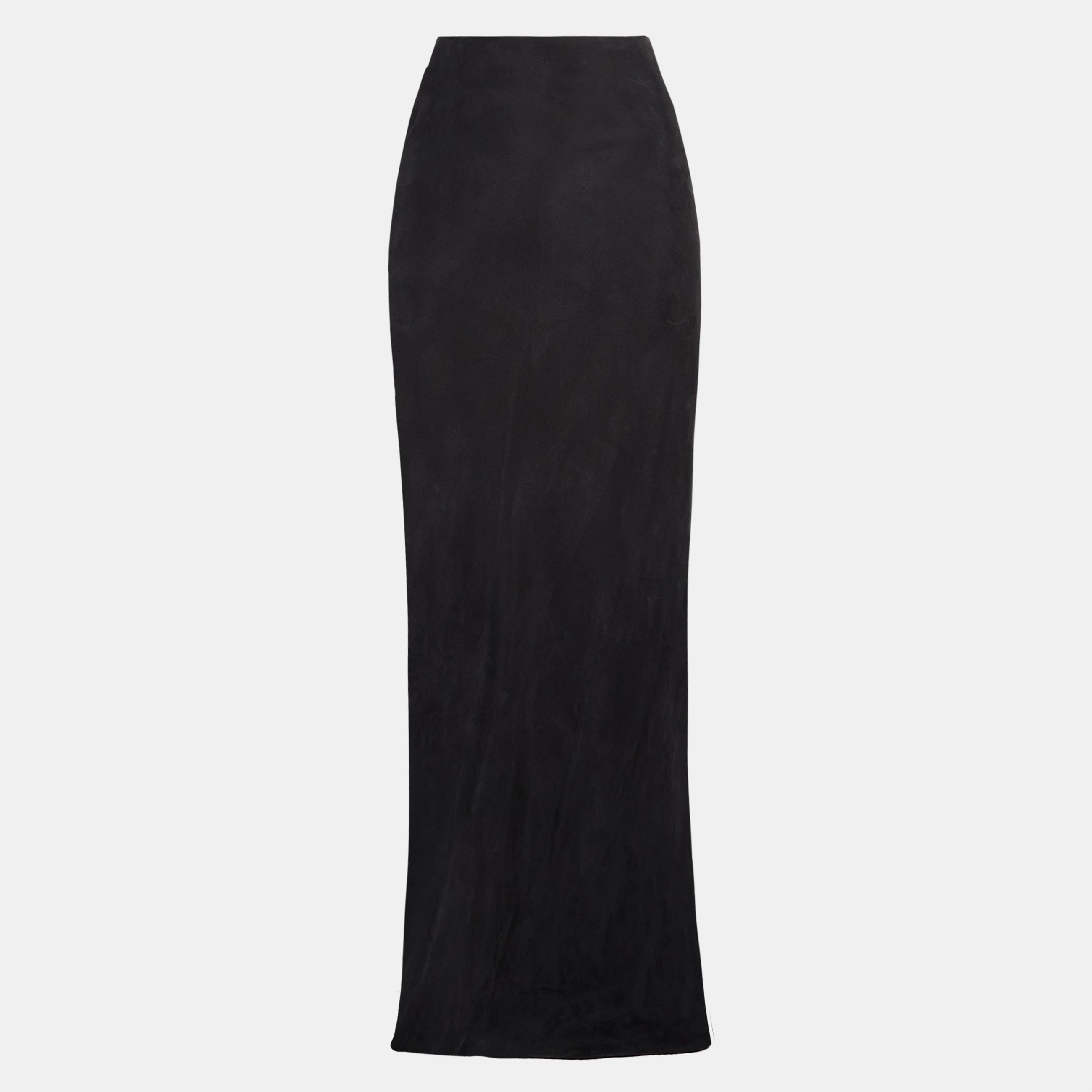 Cupro Bias-Cut Maxi Skirt - Black