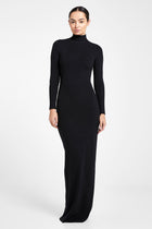 Fine Knit Ultra Maxi Dress - Black