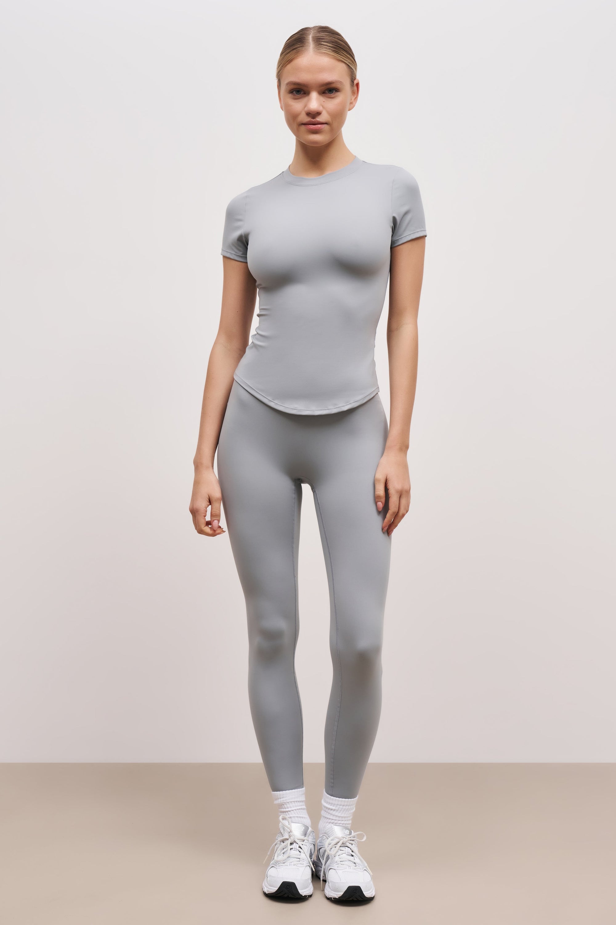 Base Sculpting T Shirt - Misty Blue