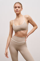 Base Contrast Trim Cami Bra - Taupe/Tofu