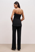 Pin Tuck Tailored Longline Bodice - Black