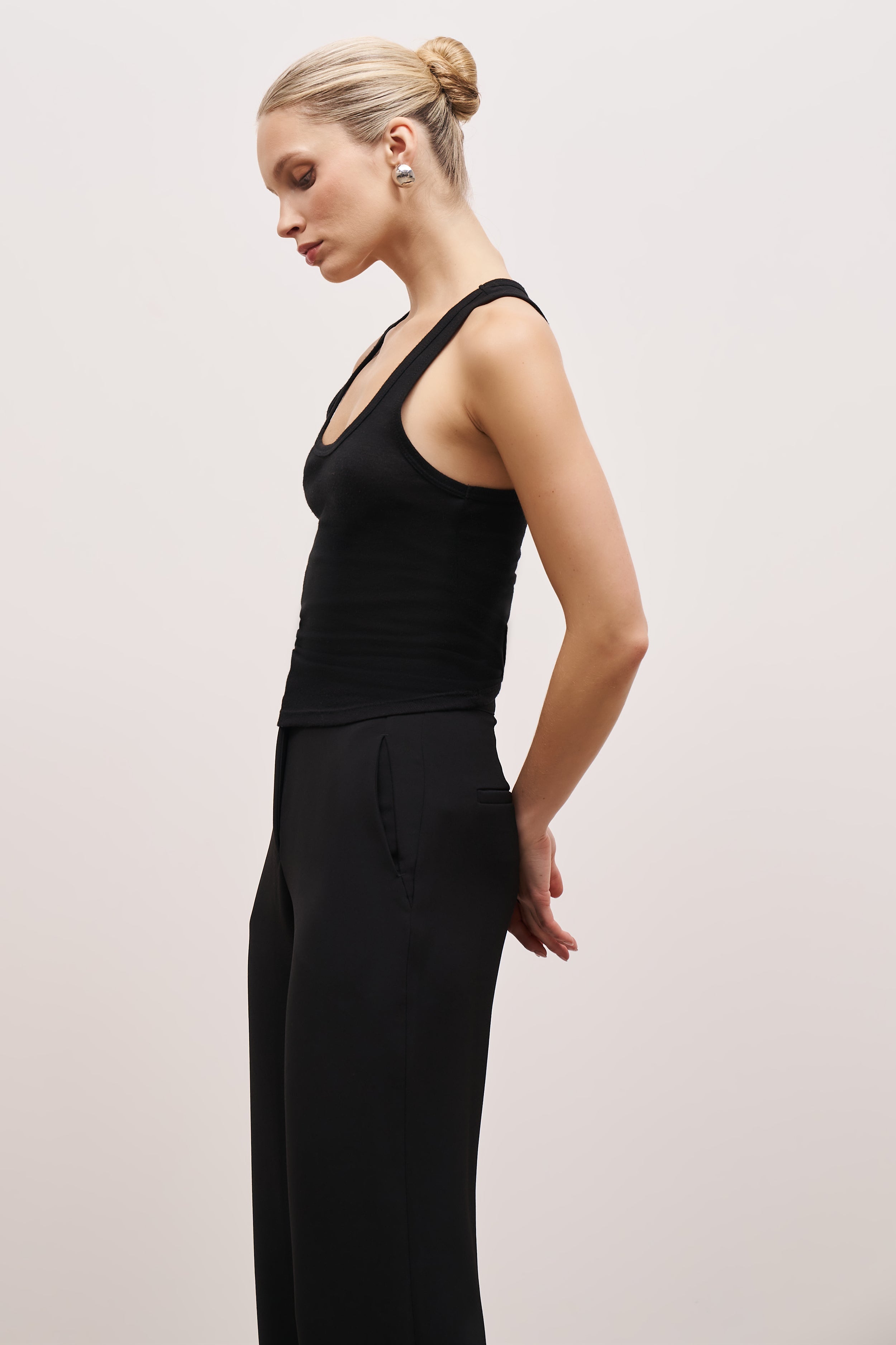 Semi Sheer Tank Top - Black | BOA US